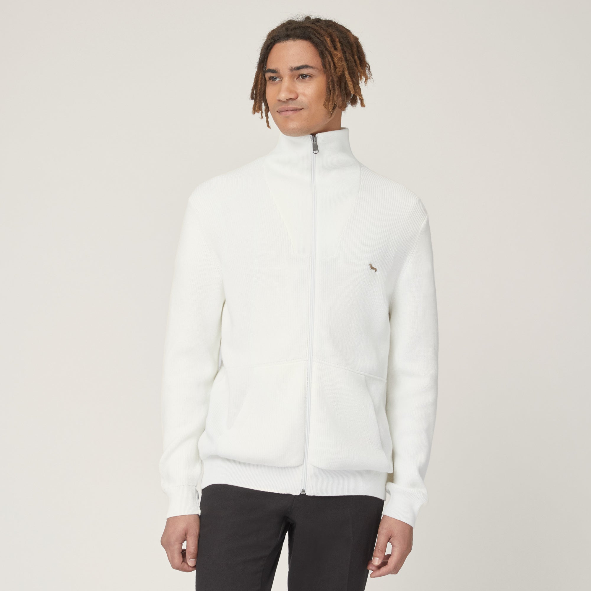 Ribbed Full-Zip Pullover