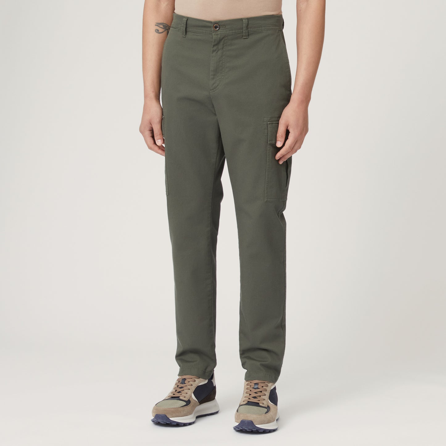 Stretch Cotton Cargo Pants